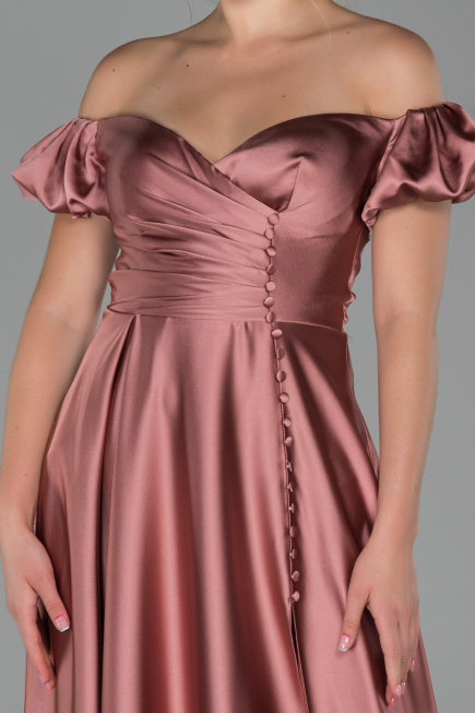 Robe de Soirée Longue Satin Pelure D'oignon ABU1840