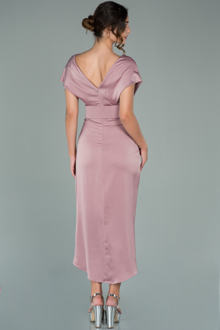 Robe de Cérémonie Courte Satin Couleur Rose ABK1107