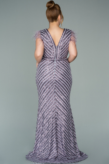 Robe De Soirée Longue Lilas ABU1044