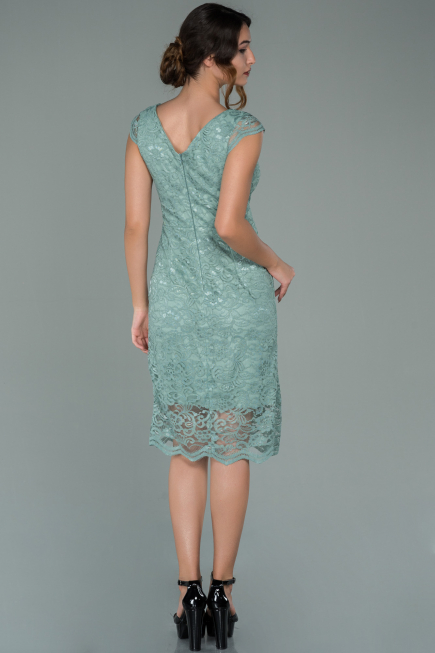 Robe de Soirée Courte Menthe ABK010