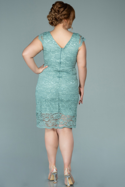 Robe Grande Taille Courte Menthe ABK010