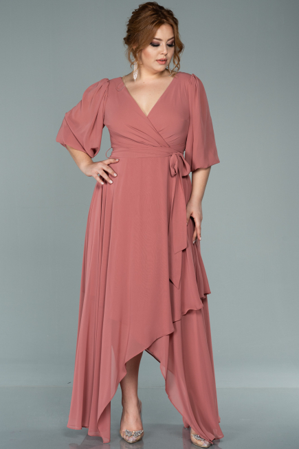 Robe Grande Taille Midi Mousseline Pelure D'oignon ABK1083