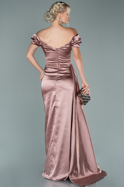 Robe De Fiançaille Satin Longue Pelure D'oignon ABU1606