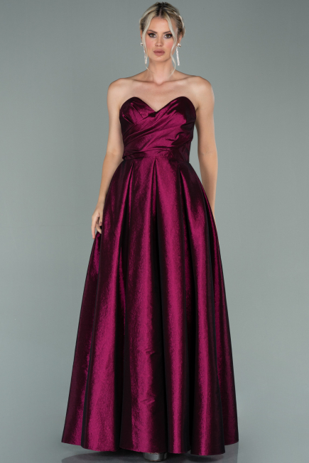 Robe de Soirée Longue Prune ABU2007