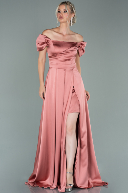 Robe De Soirée Satin Longue Pelure D'oignon ABU1716