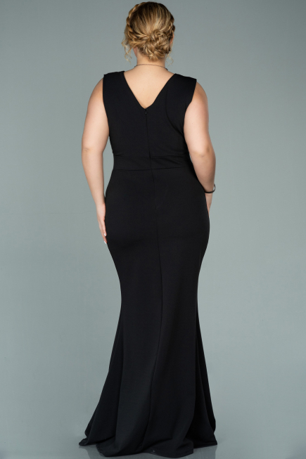Robe Grande Taille Longue Noir ABU1482