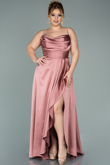 Robe de Soirée Grande Taille Longue Satin Pelure D'oignon ABU2011