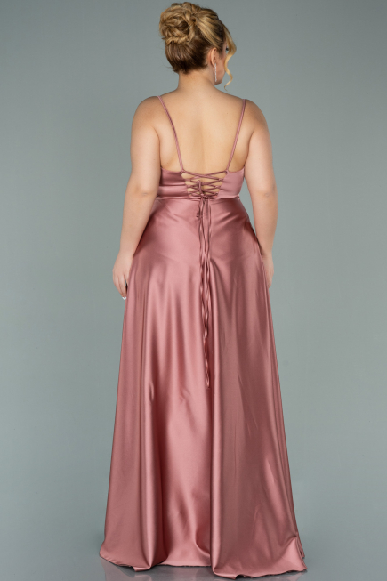 Robe de Soirée Grande Taille Longue Satin Pelure D'oignon ABU2011
