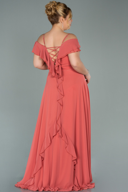 Robe Grande Taille Mousseline Longue Pelure D'oignon ABU1892