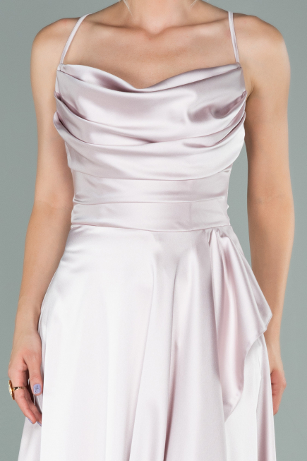 Robe De Soirée Satin Longue Poudre ABU1843