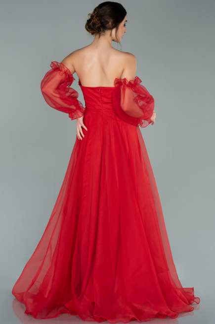 Robe de Soirée Longue Rouge ABU2076