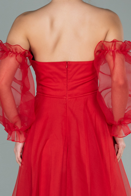 Robe de Soirée Longue Rouge ABU2076