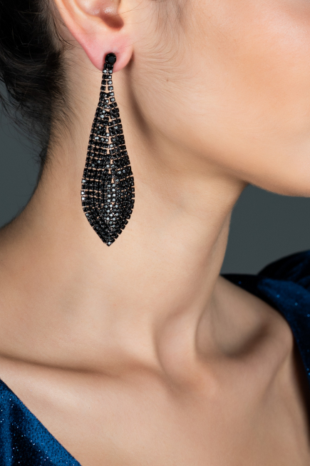 Boucle d'Oreille Noir UK0180