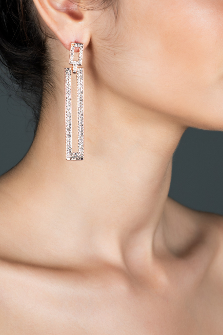 Boucle d'Oreille Rose UK438