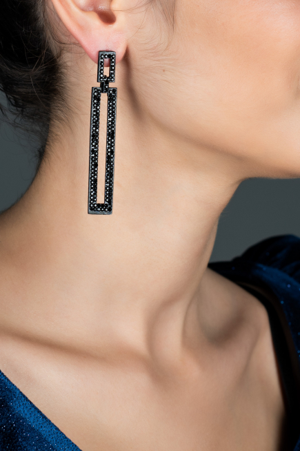 Boucle d'Oreille Noir UK438
