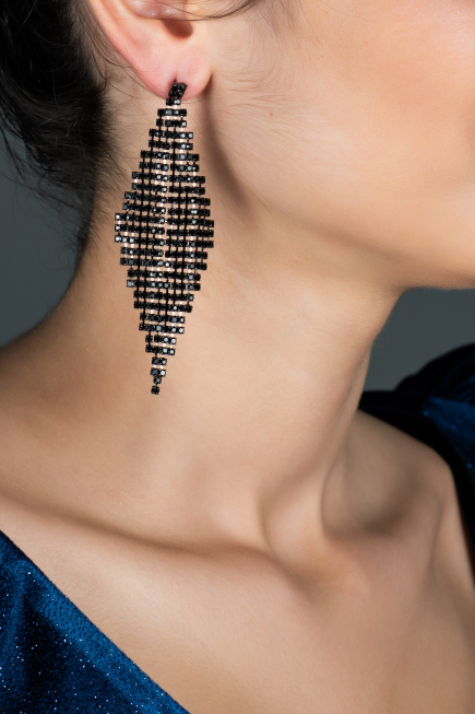 Boucle d'Oreille Noir UK441