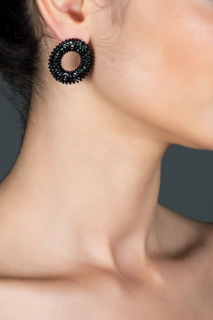 Boucle d'Oreille Noir UK466