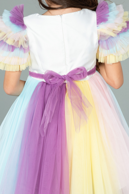 Robe de Soirée Enfants Courte Rinçage ABK1056