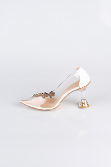 Stiletto Pierreux Blanc AB1055