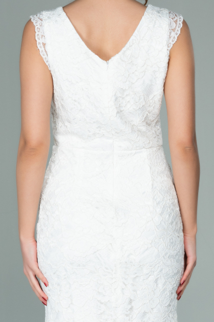 Robe de Soirée Courte Blanc ABK010
