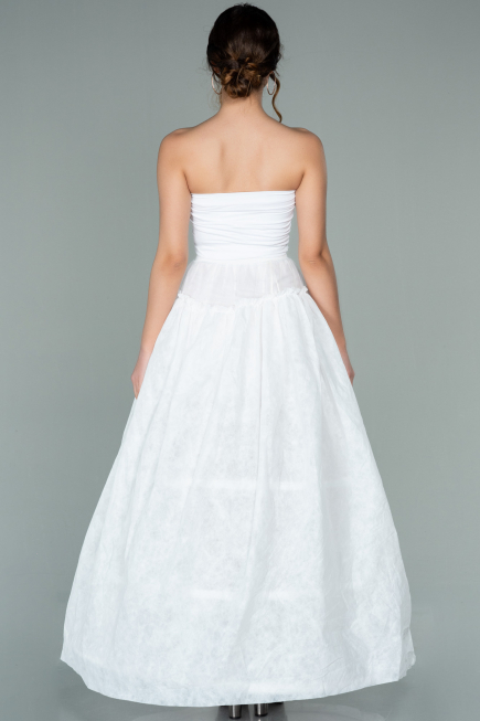 Blanc Modeles De Robes De Soiree En Tarlatan ABN02