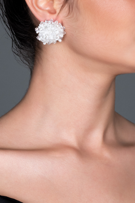 Boucle d'Oreille Blanc UK475