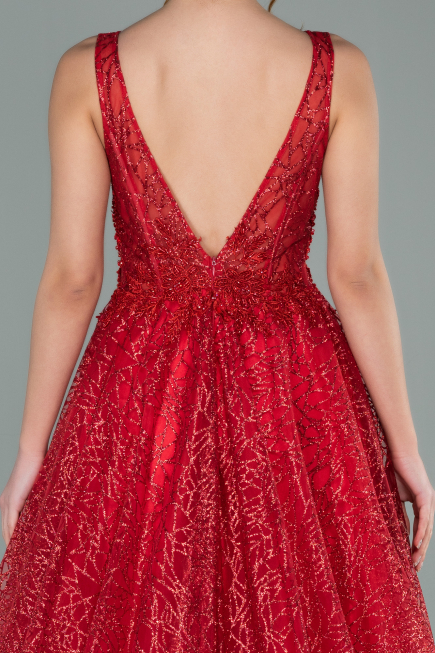 Robe de Soirée Longue Rouge ABU2131