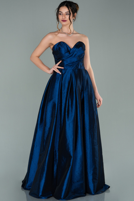 Robe de Soirée Longue Bleu Marine ABU2007