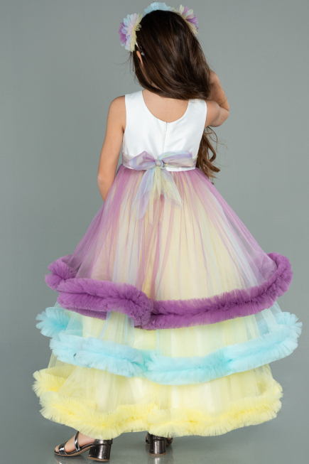Robe de Soirée Enfants Longue Rinçage ABU2154