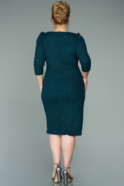 Robe Grande Taille Courte Émeraude ABK1246