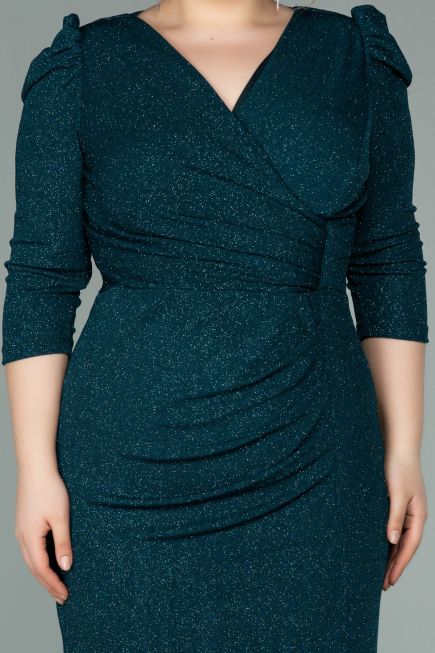 Robe Grande Taille Courte Émeraude ABK1246