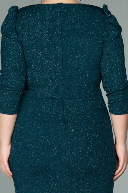 Robe Grande Taille Courte Émeraude ABK1246
