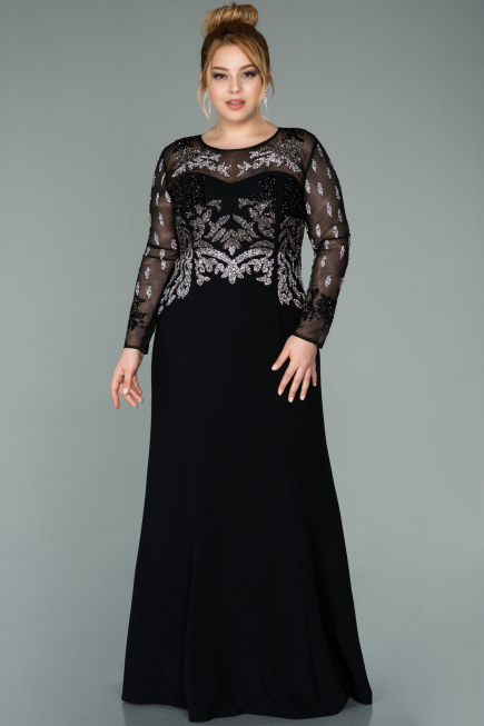 Robe de Soirée Longue Noir ABU2178