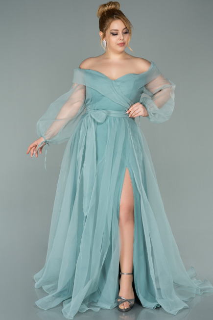 Robe De Fiançaille Longue Menthe ABU1468