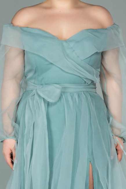 Robe De Fiançaille Longue Menthe ABU1468
