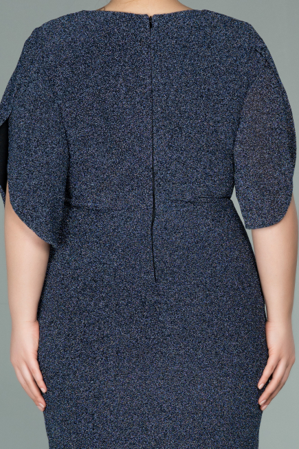 Robe de Soirée Grande Taille Courte Indigo ABK1276