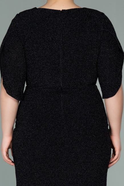 Robe de Soirée Grande Taille Courte Noir ABK1276