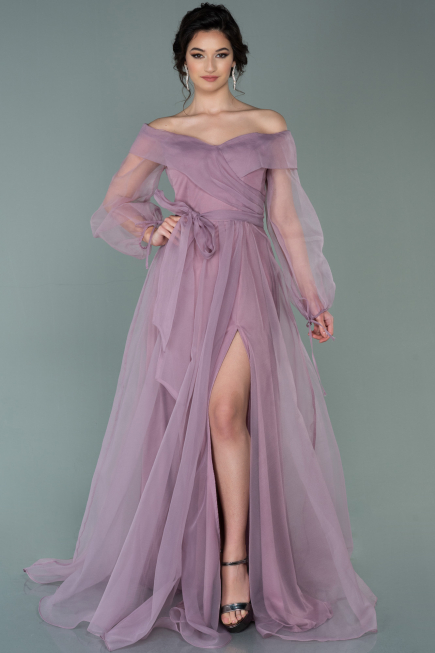 Robe De Fiançaille Longue Couleur Rose ABU1468