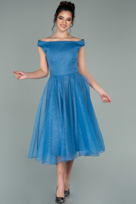 Robe de Soirée Midi Indigo ABK1316