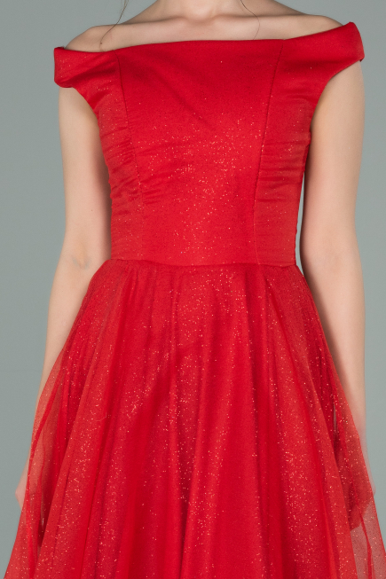 Robe de Soirée Midi Rouge ABK1316
