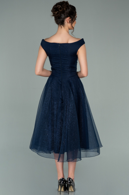 Robe de Soirée Midi Bleu Marine ABK1316