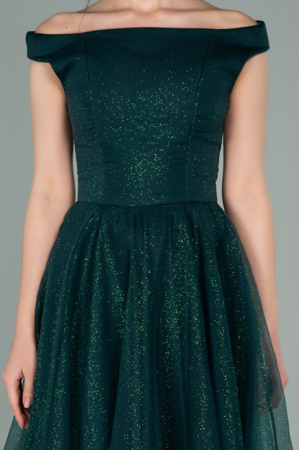 Robe de Soirée Midi Émeraude ABK1316