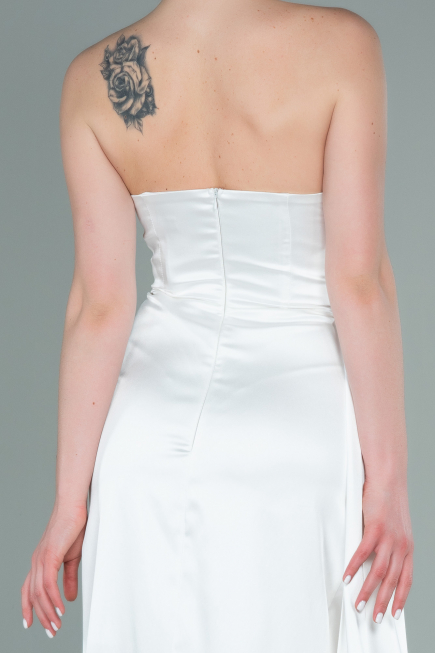 Robe de Soirée Longue Blanc ABU361