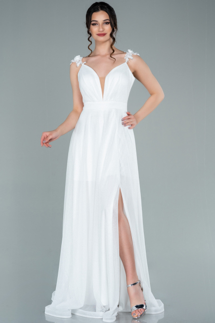 Robe de Soirée Longue Blanc ABU2307