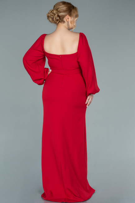 Robe de Soirée Grande Taille Longue Rouge ABU2292