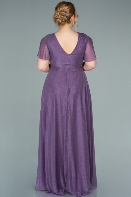 Robe de Soirée Grande Taille Longue Lilas ABU2310