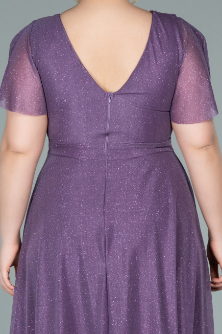 Robe de Soirée Grande Taille Longue Lilas ABU2310