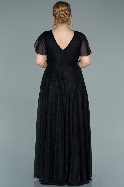 Robe de Soirée Grande Taille Longue Noir ABU2310