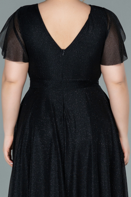 Robe de Soirée Grande Taille Longue Noir ABU2310