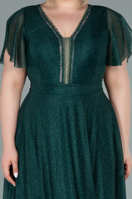 Robe de Soirée Grande Taille Longue Émeraude ABU2310